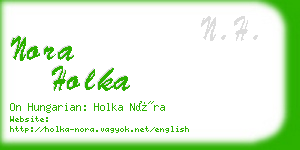 nora holka business card